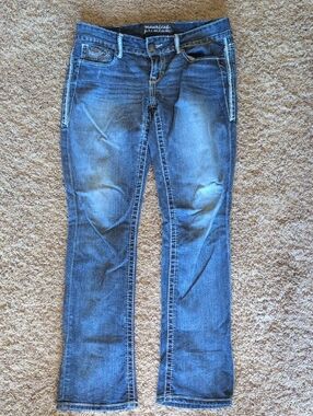 Maurices Blue Bootcut Jeans with Faded Wash